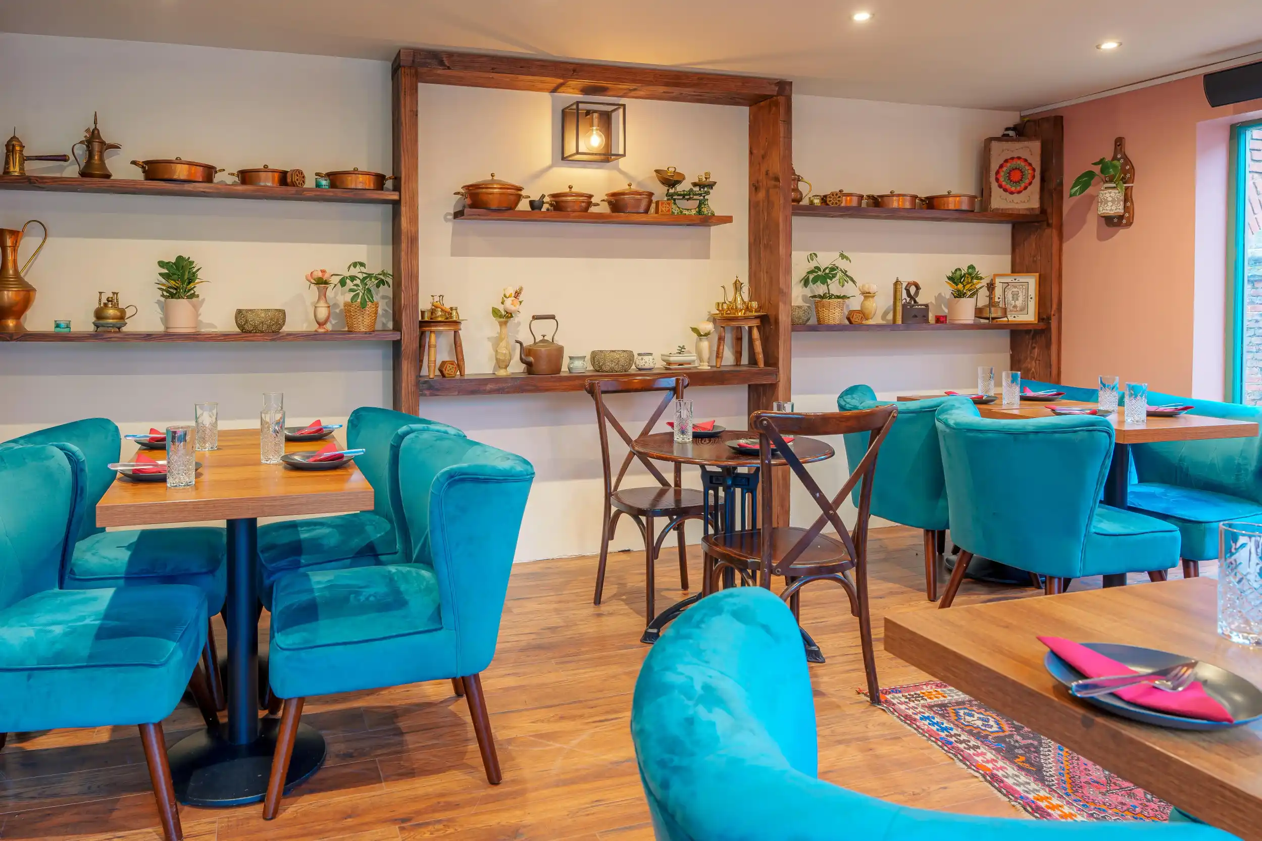 Restaurant's interior on ground floor